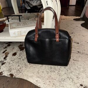 Fossil Black Leather Satchel